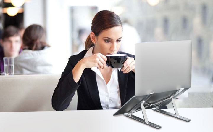 DATA%20FROG%20Modern%20Laptop%20Stand%20Aluminum%20Adjustable%20Notebook%20Holder%20Foldable%20Ergonomic%20Desk%20Mount%20for%20Laptops,%20Tablets,%20and%20Ultrabooks%20-%20Image%205