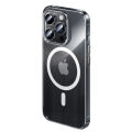 Benks MagClap Crystal Phone Case for Apple iPhone 15 Pro Max All-inclusive Metal Button Transparent Cover MagSafe Compatible. 