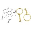 10-200Pcs/Lot 25mm Key Ring Key Chain Gold Color Rhodium Round Split Keychain Keyrings for DIY Jewelry Making Findings Accessories. 