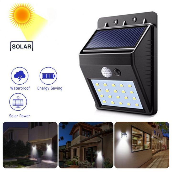 Solar Flash Light Light Motion Sensor Waterproof Sola Light White LED Solar Powered Lantern