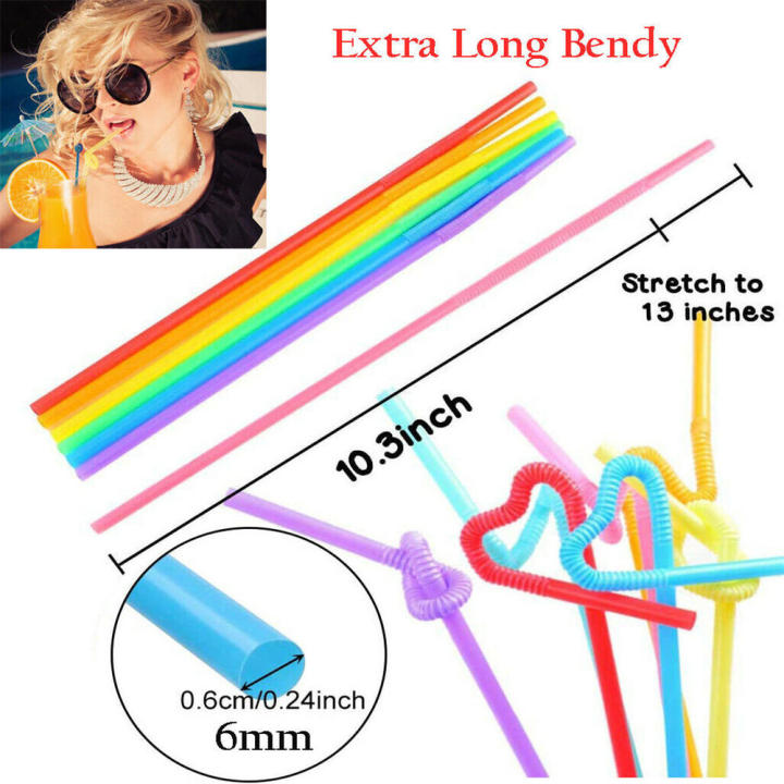 100Pcs%20Neon%20Coloured%20Straws%20Flexible%20Bendy%20Plastic%20Birthday%20Party%20Wedding%20Drinking%20Straw%20-%20Image%203