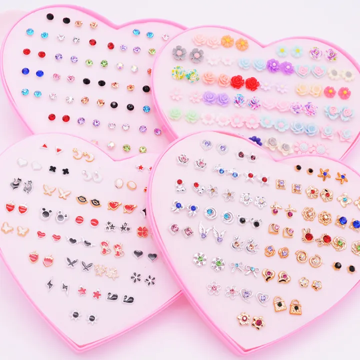 1Set%20Cute%20Exquisite%20Multicolor%20Cartoon%20Hypoallergenic%20Plastic%20Stud%20Earrings%20Set%20For%20Women%20Girl%20Wedding%20Christmas%20Gifts%20Jewelry%20-%20Image%203