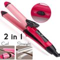 Professional Hair Straightener - Hair Iron Styling Tool Set For Women Smoothing Straightner Travel Straightening Irons Curler Straight (SX-8006 / 2 in 1 Curler / FY2017) TecMall. 