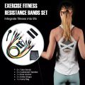 11 Pcs Exercise Resistance Bands Set Indoor Gym Strength Fitness Equipment Tube Workout Body. 