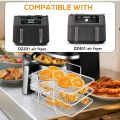 Air Fryer Rack for Foodi DZ201 DZ401, Multi-Layer Food Dehydrator Rack Toast Rack Grill Air Fryer Accessories. 