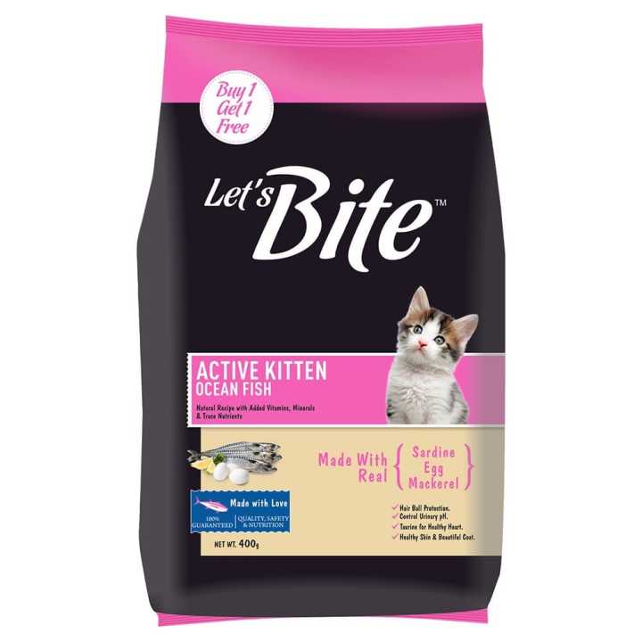 Let's Bite Cat Active Kitten Dry Cat Food 400G