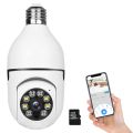 Light Bulb Camera WiFi Outdoor, 1080P Smart Light Bulb Camera Security Camera, Wireless Bulb Camera 360 Degree WiFi Outdoor Indoor Panoramic Camera 1PC-White. 