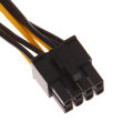 1Pc 17cm Dual 4Pin To 8Pin Video Card Power Cord Y Shape 8 Pin PCI Express To Dual 4 Pin Graphics Card Power Cable. 