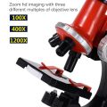 Children's Microscope Toy 1200 Times Student Scientific Experiment Puzzle Science and Education Toy Set. 