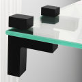 2 Pcs Wood/Glass Shelf Bracket for 3-28mm Thick Shelves,Black. 
