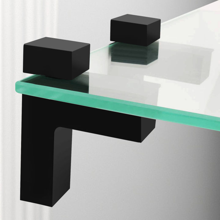 2%20Pcs%20Wood/Glass%20Shelf%20Bracket%20for%203-28mm%20Thick%20Shelves,Black%20-%20Image%203
