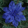 New Party 15cm Flowers Christmas Xmas Tree Decorations Glitter Hollow. 