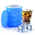 Ice Bucket Ice Cube Mold Silicone ice Cube Maker Ice Cube Mold Tray Portable Bucket Wine Ice Cooler Beer Cabinet Kitchen Tools Drinking Whiskey Freeze. 