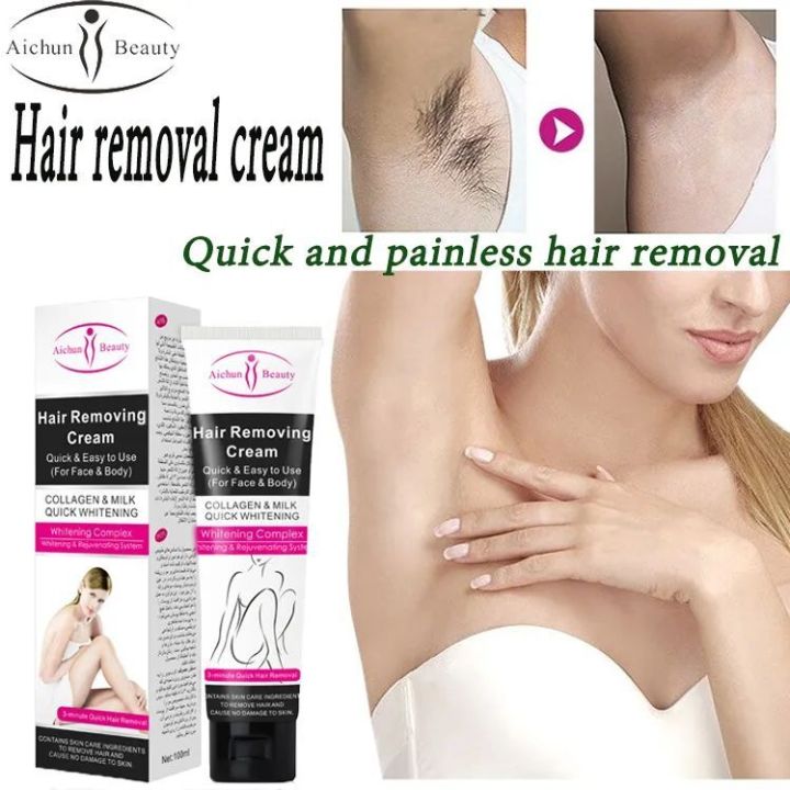 Aichun%20Beauty%20Whitening%20Hair%20Removing%20Cream%20for%20Face%20Body%20Legs%20Bikini%20Abhr%20with%20Painless%20Collagen%20&%20Milk%20100ML%20-%20Image%202