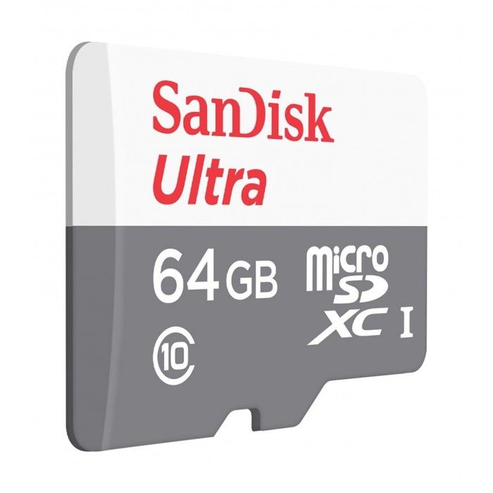 SanDisk Ultra 32GB /64GB/128GB /256GB microSDHC UHS-I Card with Adapter, Silver, Standard Packaging (SDSQUNC-032G-GN6MA)