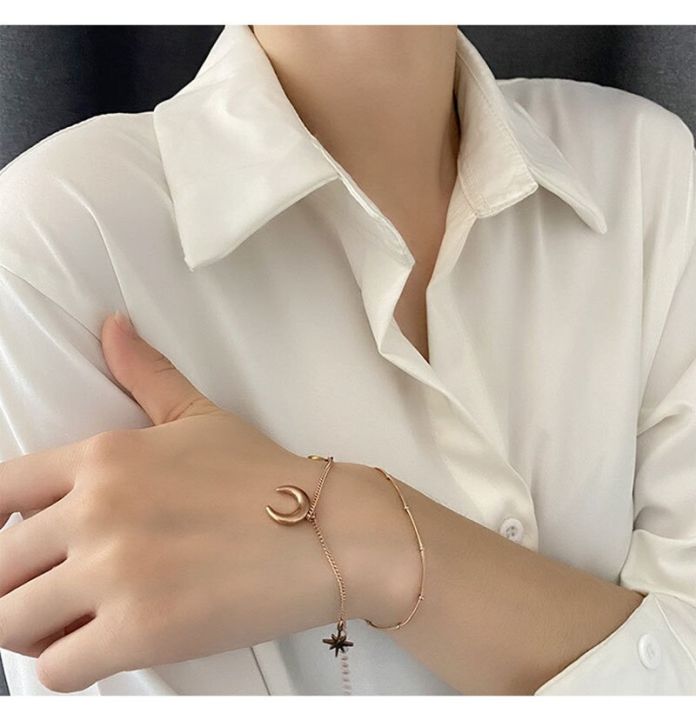 %E3%80%90ALLGOOD%E3%80%91%20Fashio%20Women's%20Hand%20Bracelets%20%20Double-layer%20Star%20Moon%20Bracelet%20Rose%20Gold%20Chain%20Fine%20Jewelry%20Stone%20%20Half%20-%20Image%208