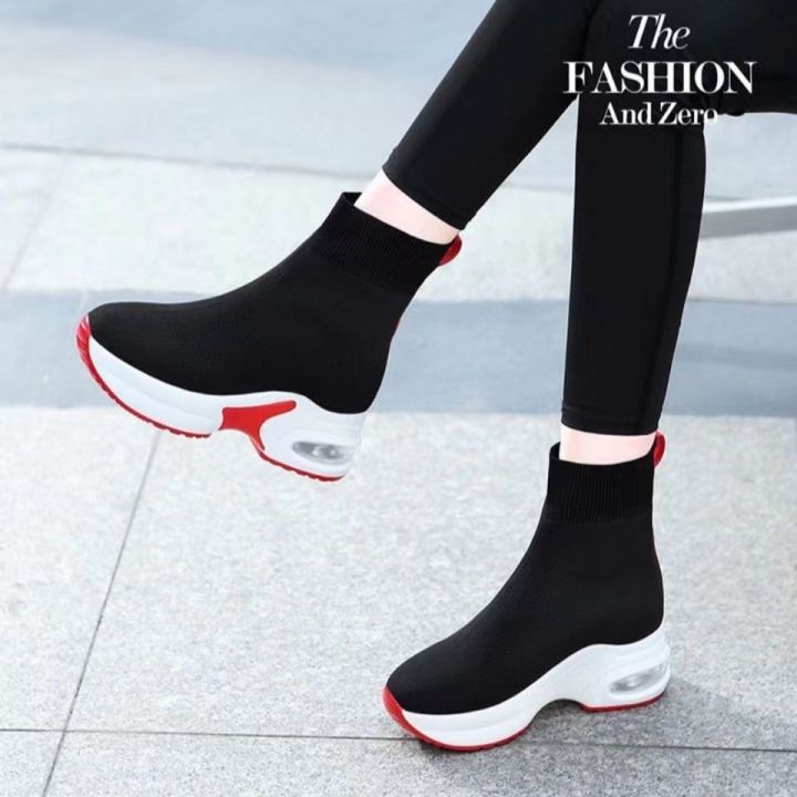 Height%20Increasing%20Insole%20Women's%20Shoes%20Boots%20Spring%20and%20Autumn2023New%20Women's%20Boots%20Stretch%20Knitted%20Sports%20Casual%20Socks%20Short%20Boots%20Mid-Calf%20-%20Image%206