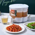3 compartment juice dispenser / Rotatable Cold Water Jug With Faucet  / Drink Beverage Dispenser/. 