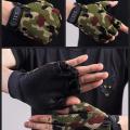 HOT 1Pair Fingerless Sports Gloves, Men Women Cycling Gloves, Anti-Slip Breathable Motorcycle Mountain Bike Gloves Workout Gloves. 