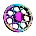 Decompression Fashionable Metal Rainbow Fidget Spinner. 