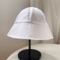 Summer Women Bucket Hat Solid Color Cotton Foldable Panama Cap Outdoor Casual Lady Girl Sun Visor Cap. 