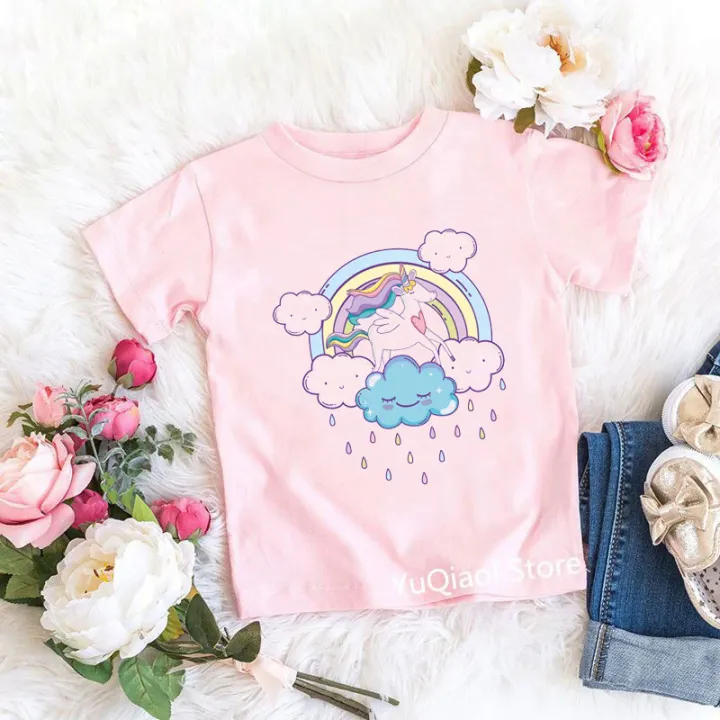 New%20Lovely%20Rainbow%20Unicorn%20Animal%20Print%20Pink%20Girl%20T-Shirt%20Summer%20Children's%20Clothes%20Cute%20Short%20Sleeve%20T%20Shirt%20Toddler%20Kids%20Teen%20-%20Image%205