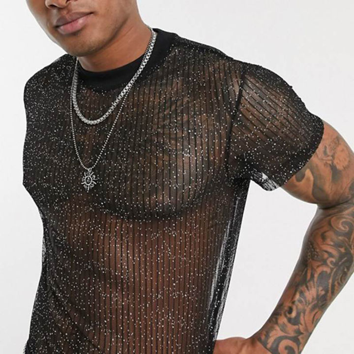 Yfashion%20Men%20Cotton%20Mesh%20See-through%20Fishnet%20T%20Shirt%20Fashion%20%20Fit%20Short%20Sleeve%20Nightclub%20Wear%20Shirt%20Party%20Bottoming%20Tops%20color%20-%20Image%203