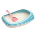 Large Cat Litter Tray with Scoop Open Top Cat Litter Box High Sided Anti Splashing Sturdy Easy to Clean Open Air Kitty Litter Box Cat Toilet for Kittens Cats Pet Supplies Poop Tray Pet Shit Tray Cat Pooper Tray Pet Poop Box Pet Pooper Box Kittens. 