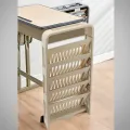 Deskside Bookshelf 5 Tier Book Rack Large Compact Sturdy Storage Bookshelf. 