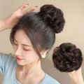 Cute Ball Head Wig Black Light Brown Headband Girl Natural Scrunchie Hairdo Natural Fluffy Simulation Hair Accessories. 