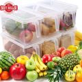 Reusable Refrigerator Food Storage Containers Kitchen Freezer Seal Bin Vegetable Fruit Meat Fresh Box Organizer With Lid Handle. 