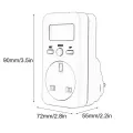 Digital Power Meter Plug-In Socket Electric Wattmeter Energy Monitor Uk Plug. 
