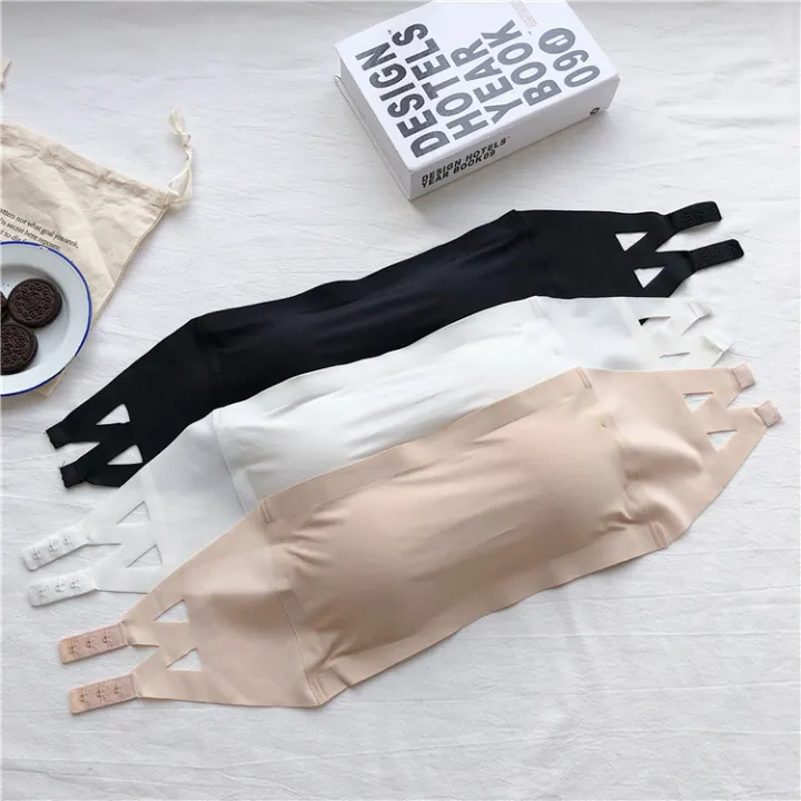 Girls%20Ice%20Silk%20Strapless%20Bra%20Seamless%20Crop%20Tube%20Top%20Bralette%20for%20Women%20Soft%20Bras%20Large%20Size%20Bustier%20Tops%20Summer%20Underwear%20-%20Image%205