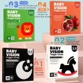 Baby Visual Stimulation Card Toy Black White Flash Cards High Contrast Visual Stimulation Learning Toys for Children. 