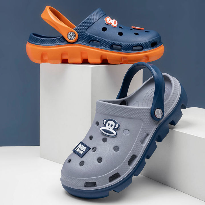 Paul Frank Hole Shoes Sandals Women's Home Wear Thick Bottom Lightweight Cartoon Couple Beach Shoes Men's Slippers368