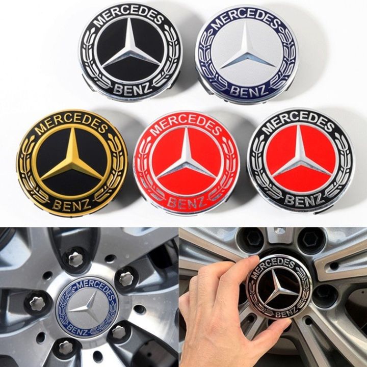 4pcs/set 75mm AMG Apple Tree Lorinser Car Wheel Center Hub Caps Covers for Mercedes Benz A180 A200 W124 W210 W211 W203 Auto Emblem Badge