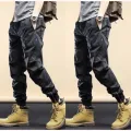 Summer Overalls Men's American Retro Trendy Jogger Pants Men's Welding Wear-Resistant Anti-Scald Loose Casual Pants1/2. 