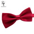 Sunnyheart Bow Tie Solid Color Wear Easily Polyester Adjustable Bow Tie Pre Tied for Formal Occasions. 