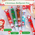 Pen Color Pen Santa Claus Ballpoint Pen 0.5mm School Stationery Kids Gifts 1PC Christmas 10 color Ballpoint Pen Student Press. 