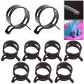 20Pcs/Lot New Tube Clamp Spring Clips for Fuel Oil Line Water Hose Pipe 5mm-27mm Fastener 65MN Manganese Steel Elastic Buckle Pipe Hoop. 