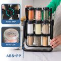 Rotating Spice Rack 18 Jars and Kitchen Spinning Spice Rack Jar Organizer. 