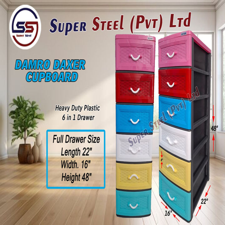 Damro%20Daxer%20Plastic%20Drawer%20Baby%20Cupboard%20storage%20box%206%20IN%201%20High%20Quality%20Plastic%20-%20Image%203