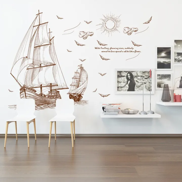 Brown%20Ships%20sailing%20in%20deep%20sea%20classic%20wall%20decoration%20Sticker%20%20room%20wallpaper%20bedroom%20nursery%20window%20decor%20wall%20stickers%20%20wedding%20decoration%20birthday%20decoration%20kids%20room%20decoration%20Wall%20Stickers%20-%20Image%208