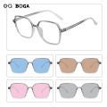 OQ BOGA 15 Styles Unisex Anti UV Photochromic Sunglasses Anti Blue Light Radiation irregular Polygon Frame Computer GlassesI. 