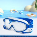 Kids Big Frame Swimming Goggles With Earplugs Children's Anti-fog Swimming Glasses Boys Girls Pool Beach Eyewear Swim Goggles. 