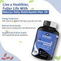 NATURYZ Daily Multivitamin Men 18+ with Highest 60 Nutrients (Vitamins, Minerals, Amino acids, Enzymes, Antioxidants, Herbal Extracts with Omega 3) and 11 Performance Blends for Muscle growth, Strength & Immunity- 60 Tablets(FROM INDIA)NUZ. 