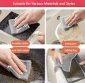 3pcs Scourer Cloth Multipurpose Wire Dishwashing Rags for Wet and Dry Non-Scratch Steel Wool Scrubber, Multi-use Kitchen Wipes, Stainless Steel Miracle Cleaning Cloths.. 