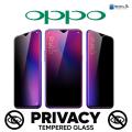 Full Cover Private Screen Protector For OPPO A5 A9 2020 A12 A15 A15s A52 A53 A54 A5s A3s F17 F17 Pro F19 Pro A17 A18 A58 Anti-spy Tempered Glass Privacy Premium Glass Film. 