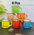 6 Pcs Ceramic Coffee Mug 120ml + Free Shipping. 