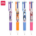 Deli Pen 2pcs Kawaii Naruto 4 In 1 Multicolored Ballpoint Pens For School Supplies Japanese Pens Anime Kids Stationery. 